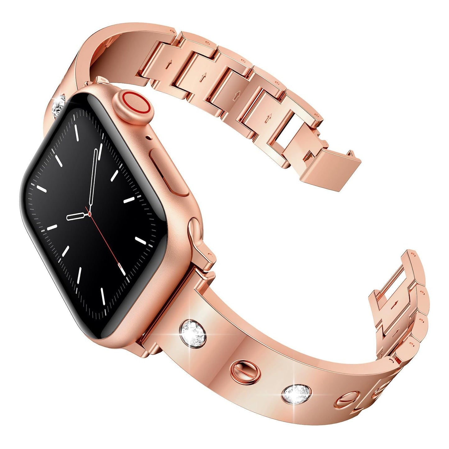 Diamond-studded metal buckle Bracelet For Apple Watch