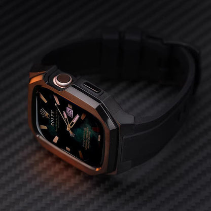 Stainless Steel Case With Rubber Band for Apple Watch