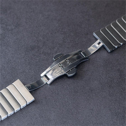 Stainless Steel Butterfly Buckle Band For Apple Watch