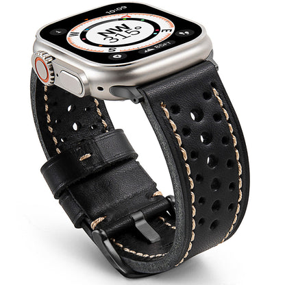 Vintage Racing Leather Band For Apple Watch