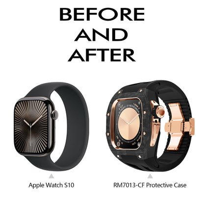 RM7013 Carbon Fiber Case Retrofit Kit For Apple Watch S10