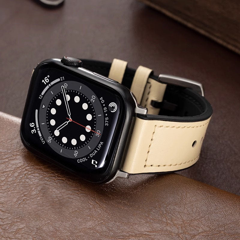 Leather Silicone Apple Watch Band