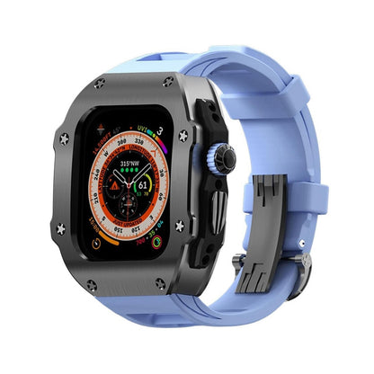 RM Vanguard Series - Fluororubber Band Stainless steel Case For Apple Watch Ultra