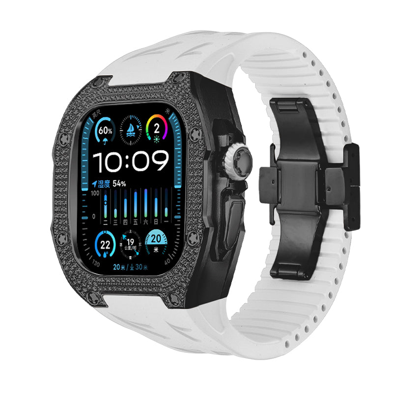 RM7006 Titanium 5A Zircon Case Retrofit Kit For Apple Watch Ultra