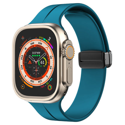 Simple Silicone Magnetic Folding Band For Apple Watch