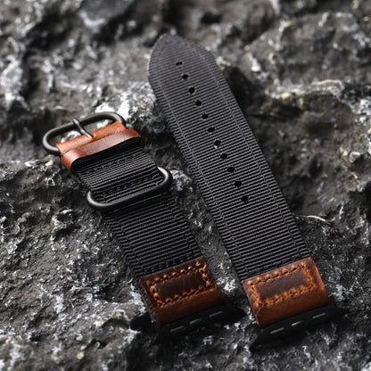 Handmade Nylon Leather Band For Apple Watch