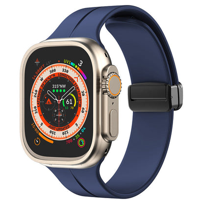 Simple Silicone Magnetic Folding Band For Apple Watch