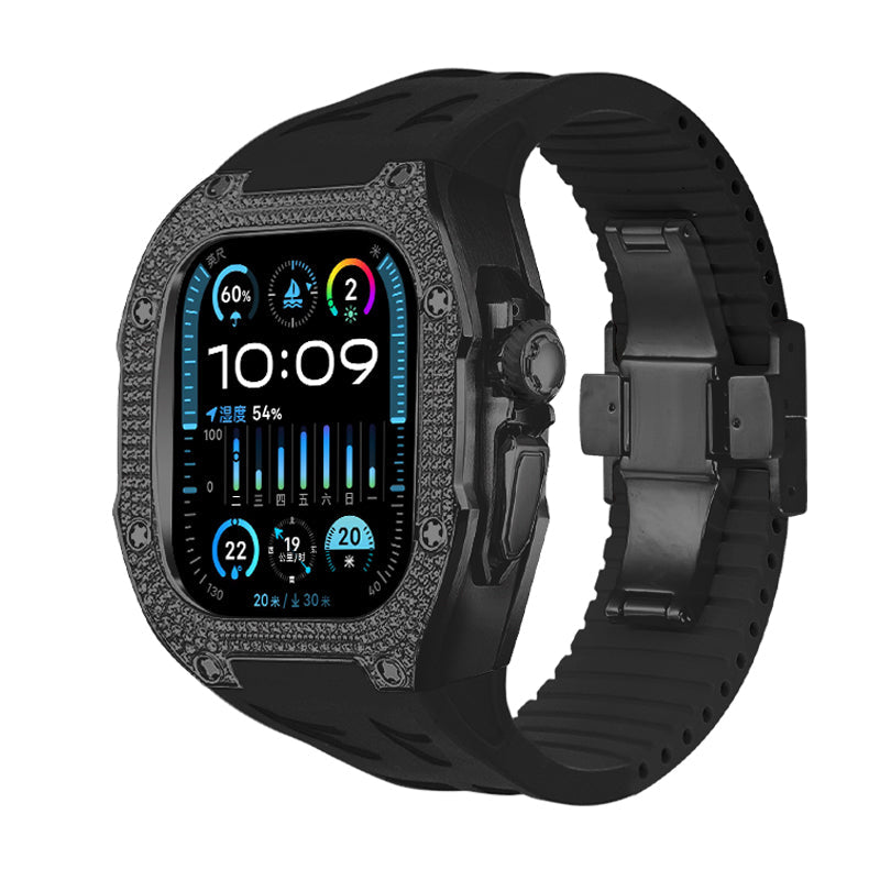 RM7006 Titanium 5A Zircon Case Retrofit Kit For Apple Watch Ultra