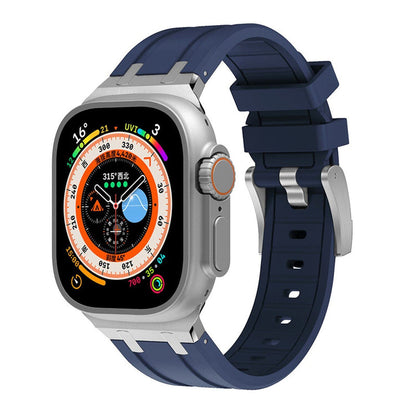 NEW AP Thick Silicone Band With Titanium Adapter For Apple Watch